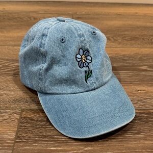 Denim‎ Flower Baseball Cap
